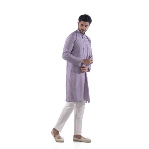 Lavender Kurta for Men | Mirror Work Embroidered Ethnic Wear by The Royal Ethnix